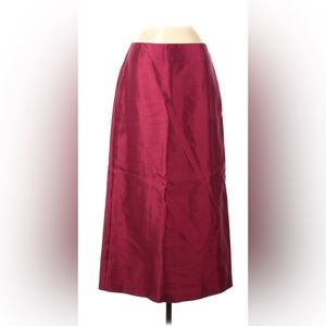 Talbots Burgundy Silk/Wool Blend Skirt